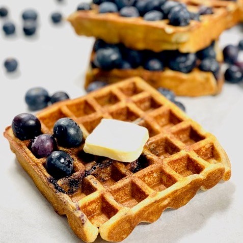 Picture of belgian blueberry waffles (gf)